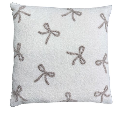 Cushion With Grey Bows