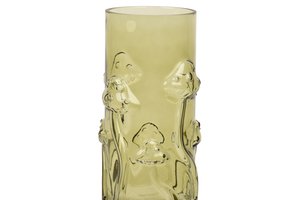 Vase Glass With Mushrooms