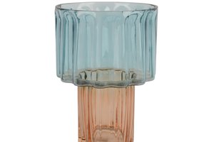 Vase Glass With Scallop Pattern