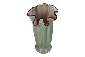 Vase Wavy On Top Green