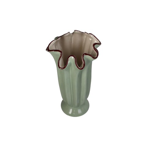 Vase Wavy On Top Green