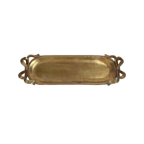 Plate Decor Oval With Bow