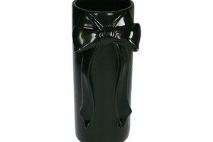 Vase With Bow Black