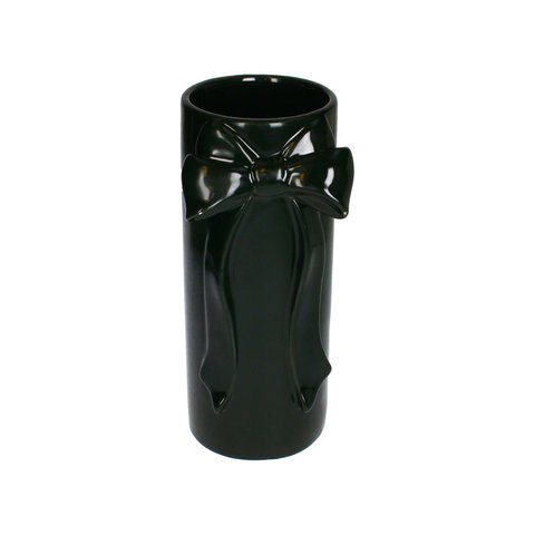 Vase With Bow Black