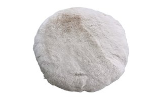Cushion Round Fur White