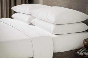 Bed Set Ivory Pure Cotton 300 Thread Count