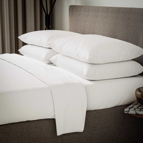 Bed Set Ivory Pure Cotton 300 Thread Count