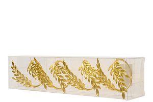 Set 4 Pcs Napkin Rings leaves Gold